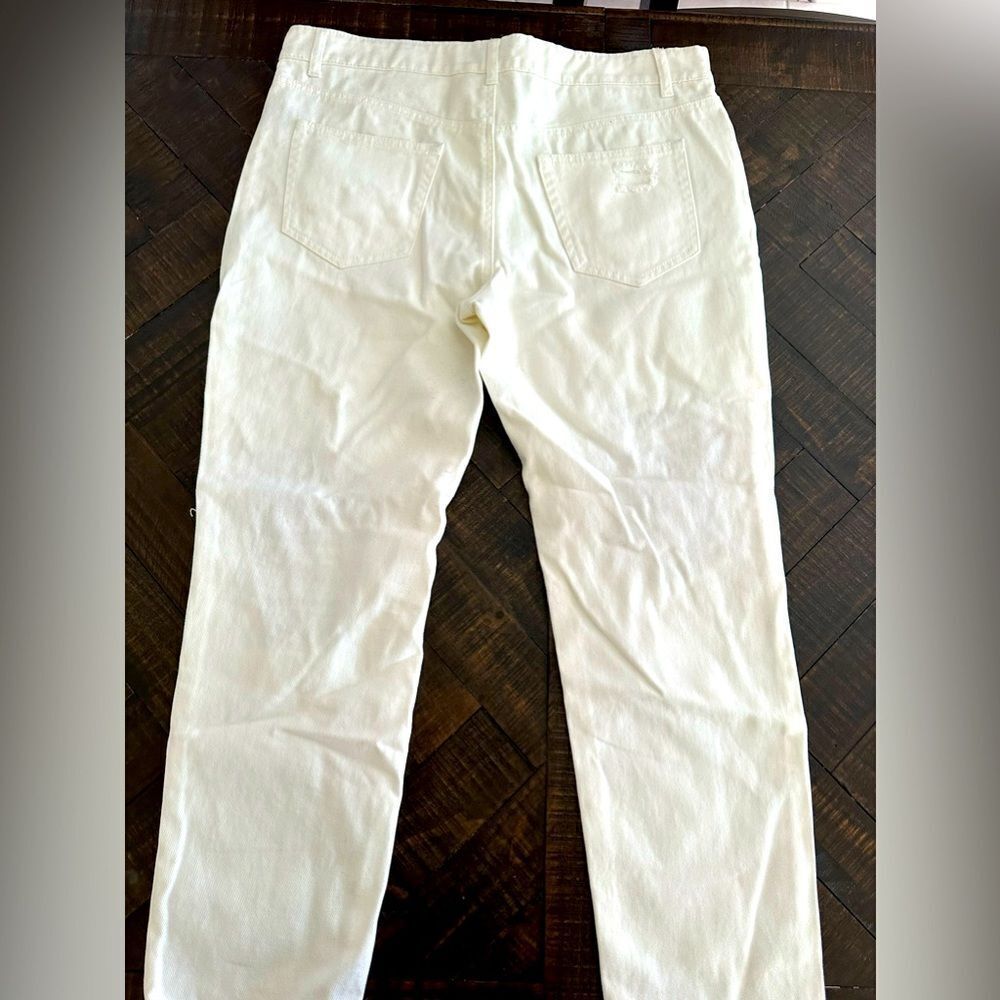 🌸 AFRM White High Rise Ripped Distressed Jeans Size 30 - Picture 5 of 7